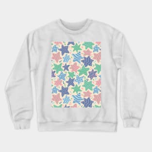 Festive confetti stars in blue, green and pink Crewneck Sweatshirt